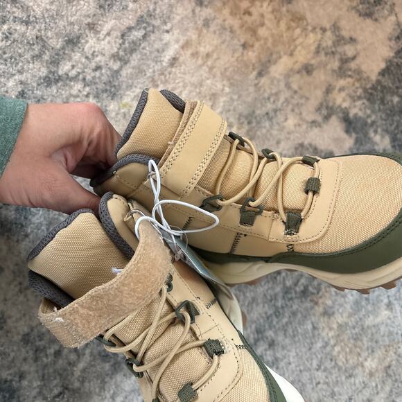 Cat & Jack Kids 10 Noah Winter High Cut Snow Boots Lace Up Tan Warm Boys Girls - Picture 3 of 8